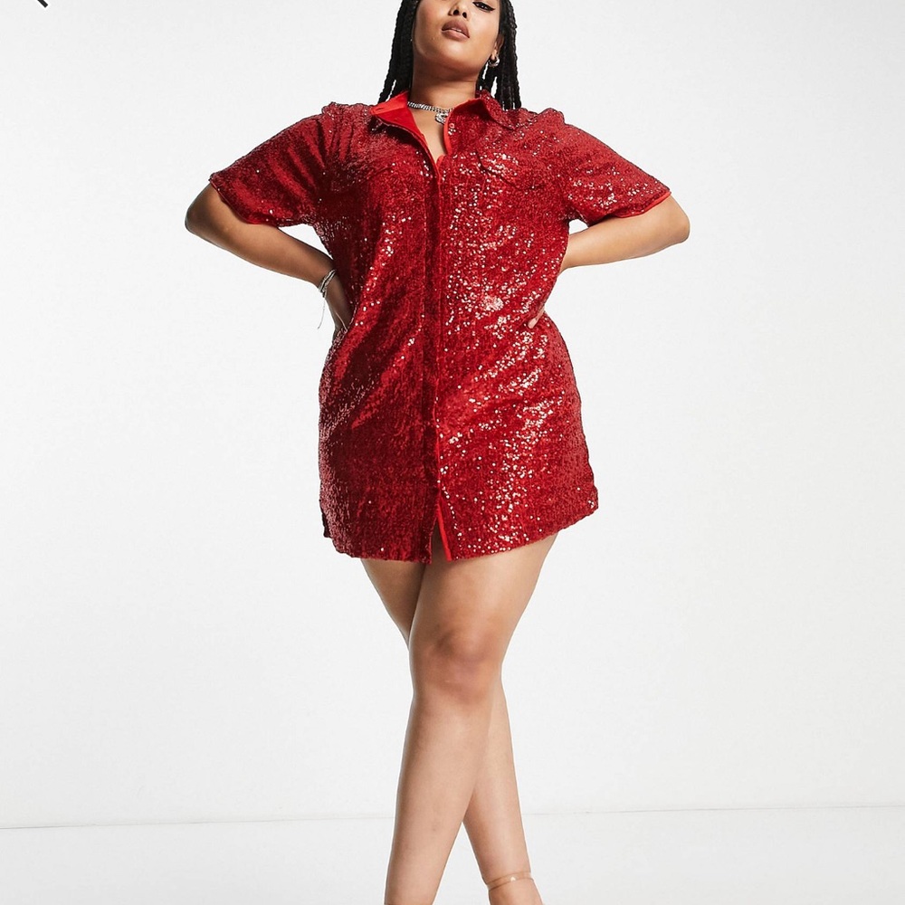 ASOS Red Sequin Dress